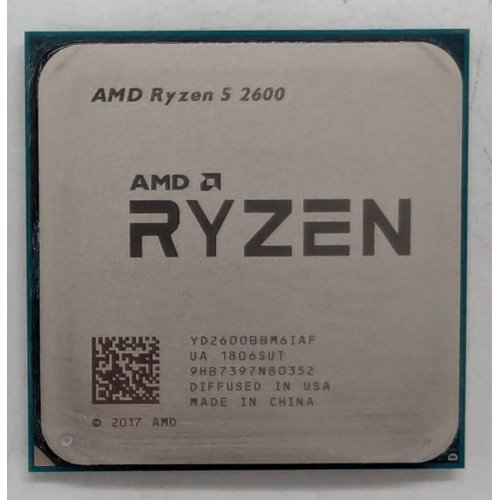 Купить Процессор AMD Ryzen 5 2600 3.4(3.9)GHz 16MB sAM4 Tray (YD2600BBM6IAF) (Восстановлено продавцом, 775439) с проверкой совместимости: обзор, характеристики, цена в Киеве, Днепре, Одессе, Харькове, Украине | интернет-магазин TELEMART.UA фото