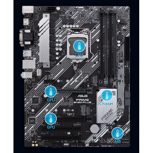 Купить Материнская плата Asus PRIME B460-PLUS (s1200, Intel B460) Factory Recertified с проверкой совместимости: обзор, характеристики, цена в Киеве, Днепре, Одессе, Харькове, Украине | интернет-магазин TELEMART.UA фото