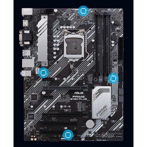 Купить Материнская плата Asus PRIME B460-PLUS (s1200, Intel B460) Factory Recertified с проверкой совместимости: обзор, характеристики, цена в Киеве, Днепре, Одессе, Харькове, Украине | интернет-магазин TELEMART.UA фото