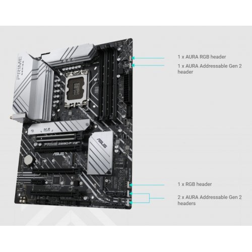 Купить Материнская плата Asus PRIME Z690-P WIFI (s1700, Intel Z690) Factory Recertified с проверкой совместимости: обзор, характеристики, цена в Киеве, Днепре, Одессе, Харькове, Украине | интернет-магазин TELEMART.UA фото