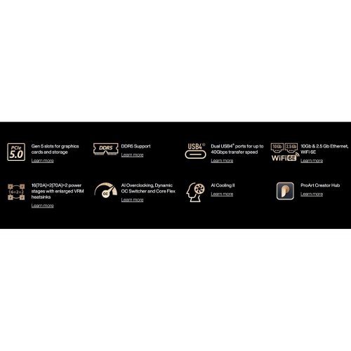Материнська плата Asus ProArt X670E-CREATOR WIFI (sAM5, X670) Factory Recertified купити з перевіркою сумісності: огляд, характеристики, ціна у Києві, Львові, Вінниці, Хмельницькому, Івано-Франківську, Україні | інтернет-магазин TELEMART.UA фото