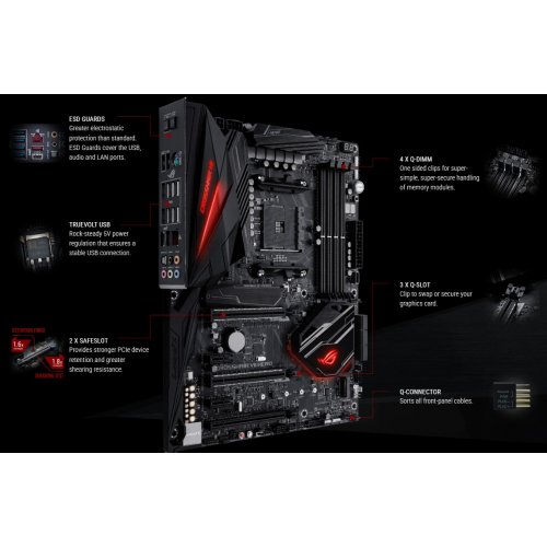 Купить Материнская плата Asus ROG CROSSHAIR VII HERO (sAM4, AMD X470) Factory Recertified с проверкой совместимости: обзор, характеристики, цена в Киеве, Днепре, Одессе, Харькове, Украине | интернет-магазин TELEMART.UA фото