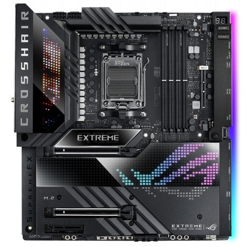 Материнська плата Asus ROG CROSSHAIR X670E EXTREME (sAM5, X670E) Factory Recertified купити з перевіркою сумісності: огляд, характеристики, ціна у Києві, Львові, Вінниці, Хмельницькому, Івано-Франківську, Україні | інтернет-магазин TELEMART.UA фото