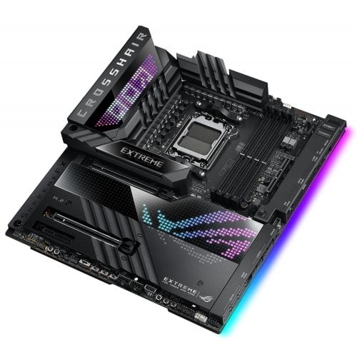Материнська плата Asus ROG CROSSHAIR X670E EXTREME (sAM5, X670E) Factory Recertified купити з перевіркою сумісності: огляд, характеристики, ціна у Києві, Львові, Вінниці, Хмельницькому, Івано-Франківську, Україні | інтернет-магазин TELEMART.UA фото