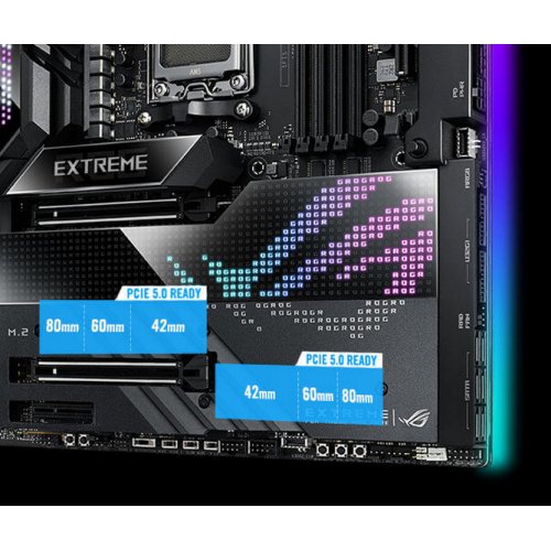 Материнська плата Asus ROG CROSSHAIR X670E EXTREME (sAM5, X670E) Factory Recertified купити з перевіркою сумісності: огляд, характеристики, ціна у Києві, Львові, Вінниці, Хмельницькому, Івано-Франківську, Україні | інтернет-магазин TELEMART.UA фото