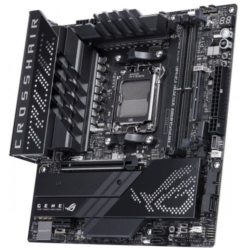 Материнська плата Asus ROG CROSSHAIR X670E GENE (sAM5, X670E) Factory Recertified купити з перевіркою сумісності: огляд, характеристики, ціна у Києві, Львові, Вінниці, Хмельницькому, Івано-Франківську, Україні | інтернет-магазин TELEMART.UA фото