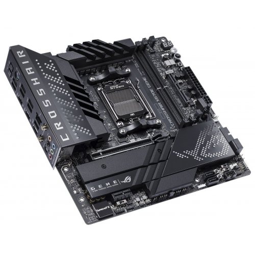 Материнська плата Asus ROG CROSSHAIR X670E GENE (sAM5, X670E) Factory Recertified купити з перевіркою сумісності: огляд, характеристики, ціна у Києві, Львові, Вінниці, Хмельницькому, Івано-Франківську, Україні | інтернет-магазин TELEMART.UA фото