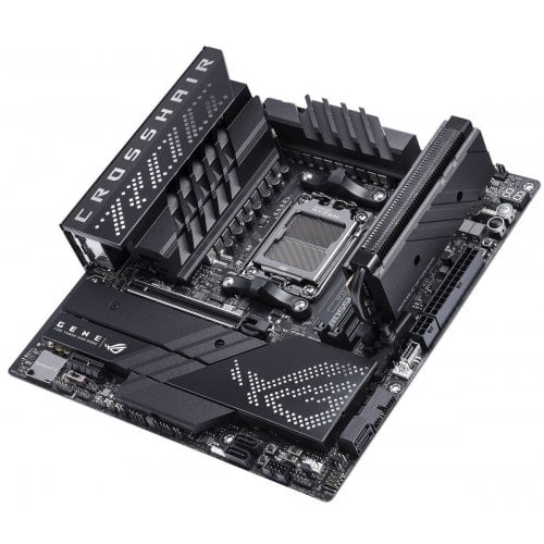 Материнська плата Asus ROG CROSSHAIR X670E GENE (sAM5, X670E) Factory Recertified купити з перевіркою сумісності: огляд, характеристики, ціна у Києві, Львові, Вінниці, Хмельницькому, Івано-Франківську, Україні | інтернет-магазин TELEMART.UA фото