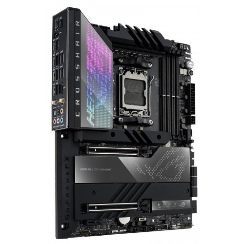 Материнська плата Asus ROG CROSSHAIR X670E HERO (sAM5, X670E) Factory Recertified купити з перевіркою сумісності: огляд, характеристики, ціна у Києві, Львові, Вінниці, Хмельницькому, Івано-Франківську, Україні | інтернет-магазин TELEMART.UA фото