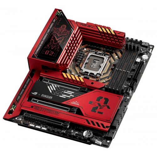 Материнська плата Asus ROG MAXIMUS Z790 HERO EVA-02 EDITION (s1700, Intel Z790) Factory Recertified купити з перевіркою сумісності: огляд, характеристики, ціна у Києві, Львові, Вінниці, Хмельницькому, Івано-Франківську, Україні | інтернет-магазин TELEMART.UA фото