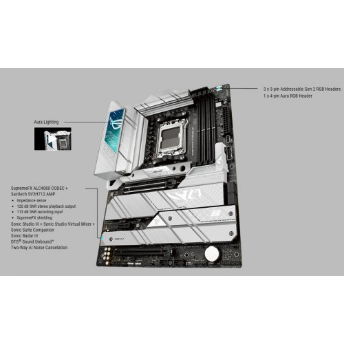 Купить Материнская плата Asus ROG STRIX X670E-A GAMING WIFI (sAM5, AMD X670E) Factory Recertified с проверкой совместимости: обзор, характеристики, цена в Киеве, Днепре, Одессе, Харькове, Украине | интернет-магазин TELEMART.UA фото