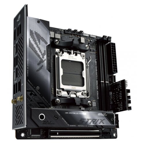 Материнська плата Asus ROG STRIX X670E-I GAMING WIFI (sAM5, AMD X670E) Factory Recertified купити з перевіркою сумісності: огляд, характеристики, ціна у Києві, Львові, Вінниці, Хмельницькому, Івано-Франківську, Україні | інтернет-магазин TELEMART.UA фото