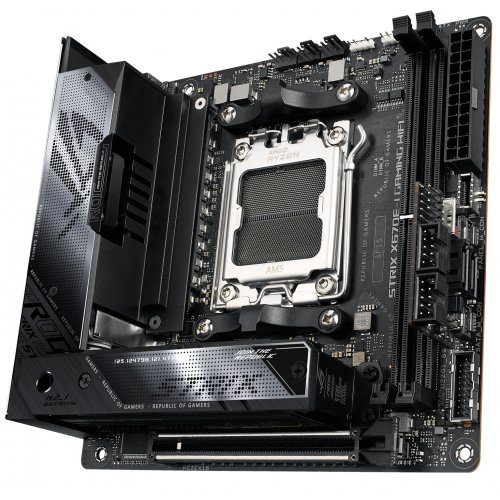Материнська плата Asus ROG STRIX X670E-I GAMING WIFI (sAM5, AMD X670E) Factory Recertified купити з перевіркою сумісності: огляд, характеристики, ціна у Києві, Львові, Вінниці, Хмельницькому, Івано-Франківську, Україні | інтернет-магазин TELEMART.UA фото