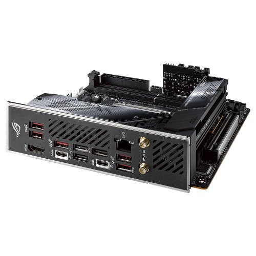 Материнська плата Asus ROG STRIX X670E-I GAMING WIFI (sAM5, AMD X670E) Factory Recertified купити з перевіркою сумісності: огляд, характеристики, ціна у Києві, Львові, Вінниці, Хмельницькому, Івано-Франківську, Україні | інтернет-магазин TELEMART.UA фото