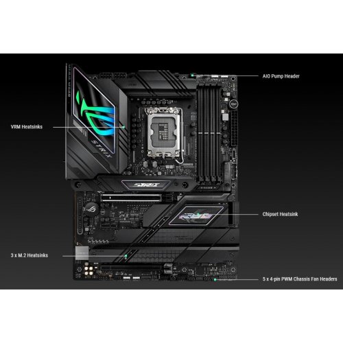 Купить Материнская плата Asus ROG STRIX Z790-F GAMING WIFI II (s1700, Intel Z790) Factory Recertified с проверкой совместимости: обзор, характеристики, цена в Киеве, Днепре, Одессе, Харькове, Украине | интернет-магазин TELEMART.UA фото