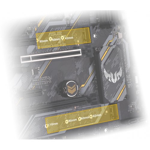 Купить Материнская плата Asus TUF GAMING B460-PLUS (s1200, Intel B460) Factory Recertified с проверкой совместимости: обзор, характеристики, цена в Киеве, Днепре, Одессе, Харькове, Украине | интернет-магазин TELEMART.UA фото