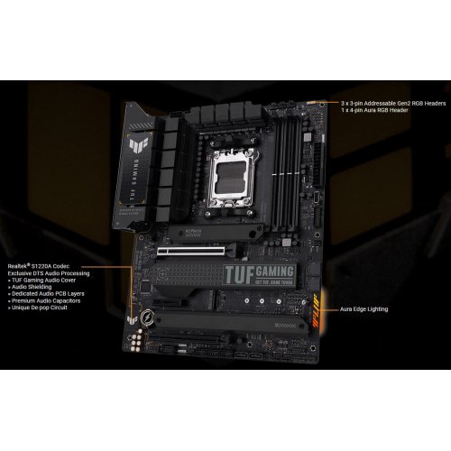 Купить Материнская плата Asus TUF GAMING X670E-PLUS (sAM5, AMD X670) Factory Recertified с проверкой совместимости: обзор, характеристики, цена в Киеве, Днепре, Одессе, Харькове, Украине | интернет-магазин TELEMART.UA фото
