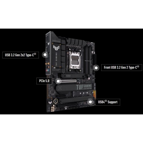 Купить Материнская плата Asus TUF GAMING X670E-PLUS WIFI (sAM5, AMD X670) Factory Recertified с проверкой совместимости: обзор, характеристики, цена в Киеве, Днепре, Одессе, Харькове, Украине | интернет-магазин TELEMART.UA фото