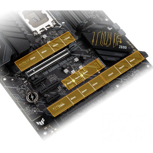 Материнська плата Asus TUF GAMING Z690-PLUS (s1700, Z690) Factory Recertified купити з перевіркою сумісності: огляд, характеристики, ціна у Києві, Львові, Вінниці, Хмельницькому, Івано-Франківську, Україні | інтернет-магазин TELEMART.UA фото