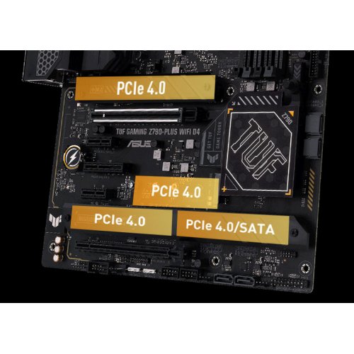Материнська плата Asus TUF GAMING Z790-PLUS WIFI D4 (s1700, Intel Z790) Factory Recertified купити з перевіркою сумісності: огляд, характеристики, ціна у Києві, Львові, Вінниці, Хмельницькому, Івано-Франківську, Україні | інтернет-магазин TELEMART.UA фото