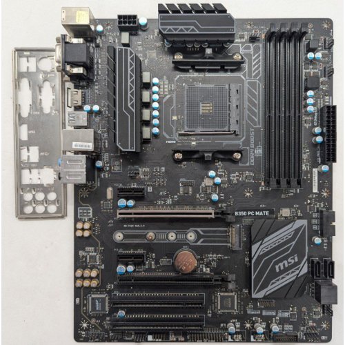 Купить Материнская плата MSI B350 PC MATE (sAM4, AMD B350) (Восстановлено продавцом, 775507) с проверкой совместимости: обзор, характеристики, цена в Киеве, Днепре, Одессе, Харькове, Украине | интернет-магазин TELEMART.UA фото