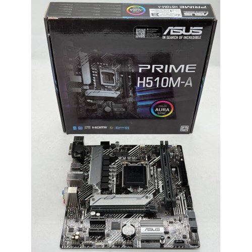 Купить Материнская плата Asus PRIME H510M-A (s1200, Intel H510) (Восстановлено продавцом, 775604) с проверкой совместимости: обзор, характеристики, цена в Киеве, Днепре, Одессе, Харькове, Украине | интернет-магазин TELEMART.UA фото