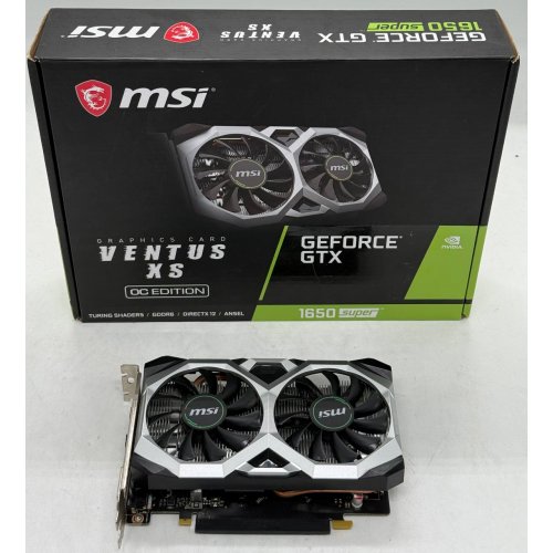Купить Видеокарта MSI GeForce GTX 1650 SUPER VENTUS XS OC 4096MB (GTX 1650 SUPER VENTUS XS OC) (Восстановлено продавцом, 775624) с проверкой совместимости: обзор, характеристики, цена в Киеве, Днепре, Одессе, Харькове, Украине | интернет-магазин TELEMART.UA фото