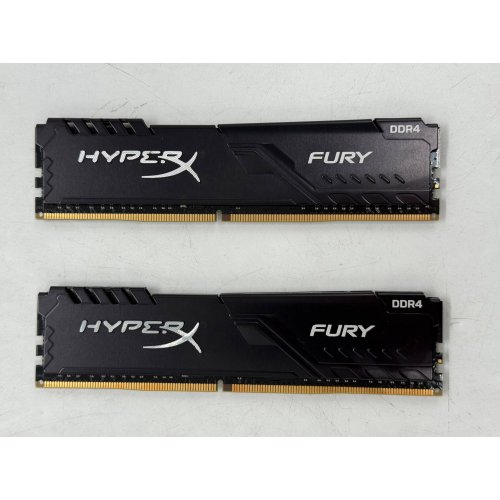 Озп HyperX DDR4 16GB (2x8GB) 3200Mhz Fury Black (HX432C16FB3K2/16) (Відновлено продавцем, 775628) купити з перевіркою сумісності: огляд, характеристики, ціна у Києві, Львові, Вінниці, Хмельницькому, Івано-Франківську, Україні | інтернет-магазин TELEMART.UA фото