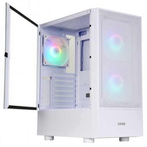 Купить Корпус SAMA 3307 140mm без БП White с проверкой совместимости: обзор, характеристики, цена в Киеве, Днепре, Одессе, Харькове, Украине | интернет-магазин TELEMART.UA фото