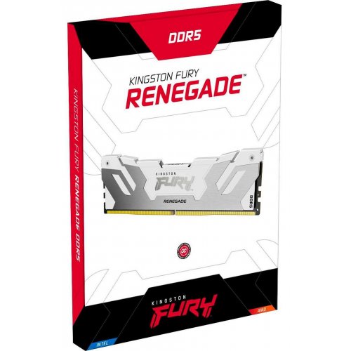 Купить ОЗУ Kingston DDR5 24GB 8000Mhz FURY Renegade Silver/White (KF580C38RW-24) с проверкой совместимости: обзор, характеристики, цена в Киеве, Днепре, Одессе, Харькове, Украине | интернет-магазин TELEMART.UA фото