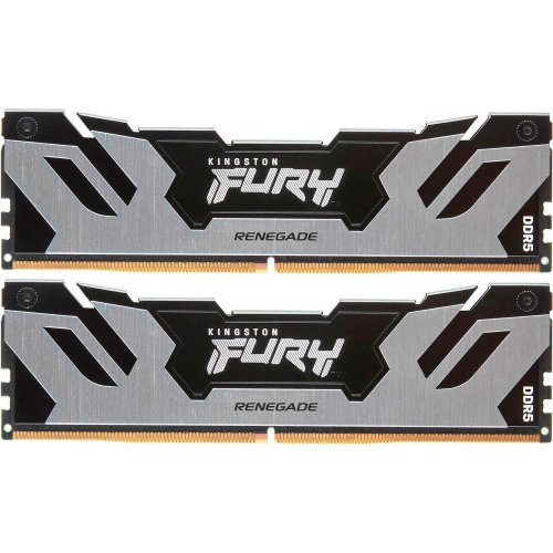 ОЗП Kingston CUDIMM DDR5 48GB (2x24GB) 8800Mhz FURY Renegade Silver/Black (KF588CU42RSK2-48) купити з перевіркою сумісності: огляд, характеристики, ціна у Києві, Львові, Вінниці, Хмельницькому, Івано-Франківську, Україні | інтернет-магазин TELEMART.UA фото