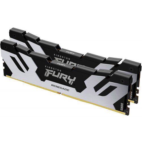 ОЗП Kingston CUDIMM DDR5 48GB (2x24GB) 8800Mhz FURY Renegade Silver/Black (KF588CU42RSK2-48) купити з перевіркою сумісності: огляд, характеристики, ціна у Києві, Львові, Вінниці, Хмельницькому, Івано-Франківську, Україні | інтернет-магазин TELEMART.UA фото
