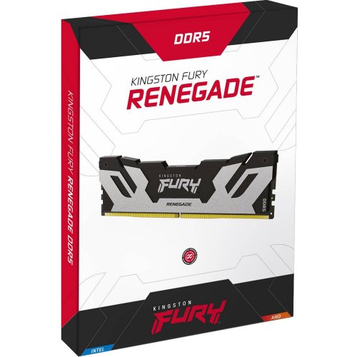 ОЗП Kingston CUDIMM DDR5 48GB (2x24GB) 8800Mhz FURY Renegade Silver/Black (KF588CU42RSK2-48) купити з перевіркою сумісності: огляд, характеристики, ціна у Києві, Львові, Вінниці, Хмельницькому, Івано-Франківську, Україні | інтернет-магазин TELEMART.UA фото