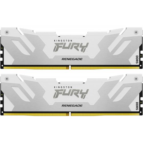 ОЗП Kingston CUDIMM DDR5 48GB (2x24GB) 8800Mhz FURY Renegade Silver/White (KF588CU42RWK2-48) купити з перевіркою сумісності: огляд, характеристики, ціна у Києві, Львові, Вінниці, Хмельницькому, Івано-Франківську, Україні | інтернет-магазин TELEMART.UA фото