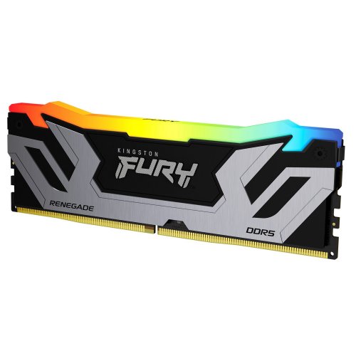 ОЗП Kingston DDR5 24GB 8000Mhz FURY Renegade Silver/Black RGB (KF580C38RSA-24) купити з перевіркою сумісності: огляд, характеристики, ціна у Києві, Львові, Вінниці, Хмельницькому, Івано-Франківську, Україні | інтернет-магазин TELEMART.UA фото