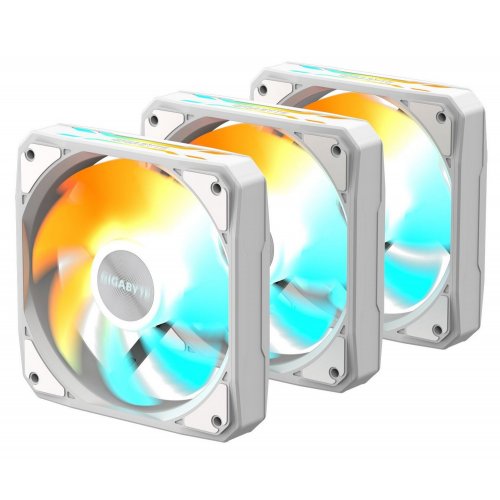 Набір кулерів для корпусу Gigabyte EZ CHAIN FAN 120 (3-Pack) (GP-GBT EZFAN1203 ICE) White купити з перевіркою сумісності: огляд, характеристики, ціна у Києві, Львові, Вінниці, Хмельницькому, Івано-Франківську, Україні | інтернет-магазин TELEMART.UA фото