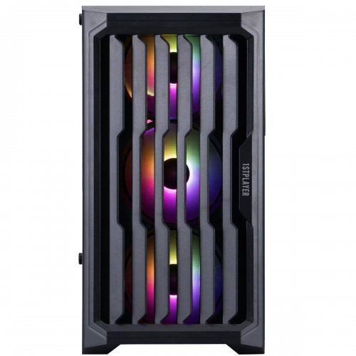 Корпус 1stPlayer H2-BK-4F7 без БЖ Black купити з перевіркою сумісності: огляд, характеристики, ціна у Києві, Львові, Вінниці, Хмельницькому, Івано-Франківську, Україні | інтернет-магазин TELEMART.UA фото