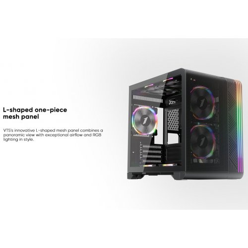 Корпус 1stPlayer VT5-BK без БЖ Black купити з перевіркою сумісності: огляд, характеристики, ціна у Києві, Львові, Вінниці, Хмельницькому, Івано-Франківську, Україні | інтернет-магазин TELEMART.UA фото