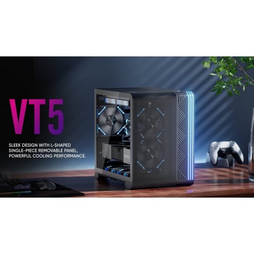 Корпус 1stPlayer VT5-BK без БЖ Black купити з перевіркою сумісності: огляд, характеристики, ціна у Києві, Львові, Вінниці, Хмельницькому, Івано-Франківську, Україні | інтернет-магазин TELEMART.UA фото