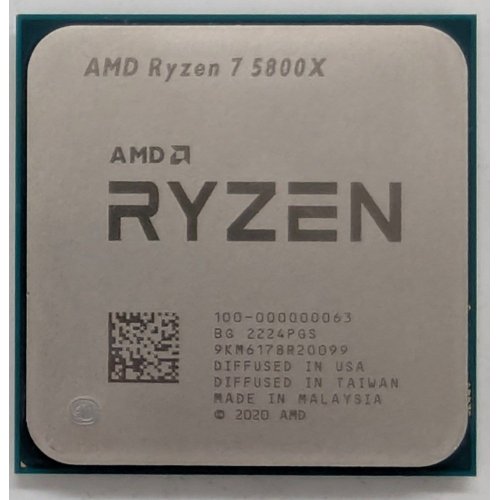 Процесор AMD Ryzen 7 5800X 3.8(4.7)GHz 32MB sAM4 Tray (100-000000063) (Відновлено продавцем, 775940) купити з перевіркою сумісності: огляд, характеристики, ціна у Києві, Львові, Вінниці, Хмельницькому, Івано-Франківську, Україні | інтернет-магазин TELEMART.UA фото