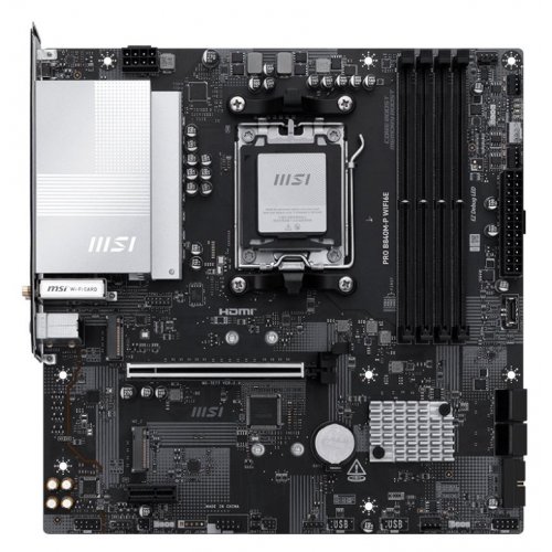 Материнська плата MSI PRO B840M-P WIFI6E (sAM5, AMD B840) купити з перевіркою сумісності: огляд, характеристики, ціна у Києві, Львові, Вінниці, Хмельницькому, Івано-Франківську, Україні | інтернет-магазин TELEMART.UA фото