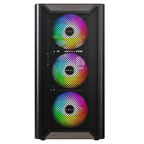 Корпус Montech XR Wood без БЖ Black купити з перевіркою сумісності: огляд, характеристики, ціна у Києві, Львові, Вінниці, Хмельницькому, Івано-Франківську, Україні | інтернет-магазин TELEMART.UA фото