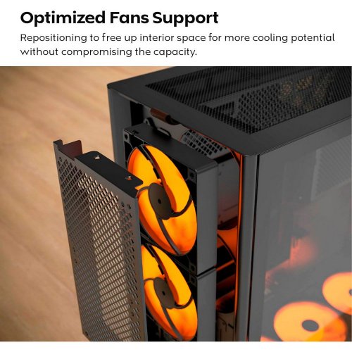Купить Корпус Montech HS02 Pro без БП Black с проверкой совместимости: обзор, характеристики, цена в Киеве, Днепре, Одессе, Харькове, Украине | интернет-магазин TELEMART.UA фото