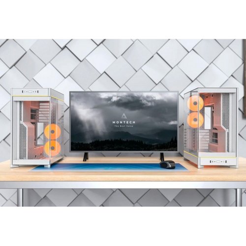 Корпус Montech HS02 без БЖ White купити з перевіркою сумісності: огляд, характеристики, ціна у Києві, Львові, Вінниці, Хмельницькому, Івано-Франківську, Україні | інтернет-магазин TELEMART.UA фото
