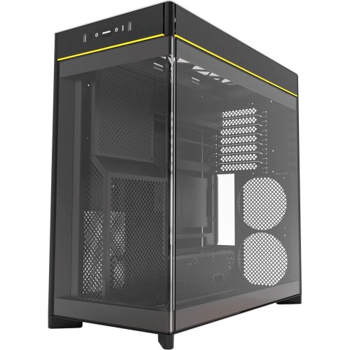 Корпус Montech HS02 без БЖ Black купити з перевіркою сумісності: огляд, характеристики, ціна у Києві, Львові, Вінниці, Хмельницькому, Івано-Франківську, Україні | інтернет-магазин TELEMART.UA фото