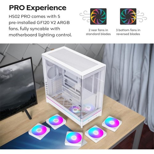 Купить Корпус Montech HS01 Pro без БП White с проверкой совместимости: обзор, характеристики, цена в Киеве, Днепре, Одессе, Харькове, Украине | интернет-магазин TELEMART.UA фото