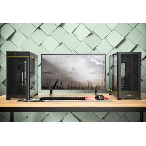 Корпус Montech HS01 Pro без БЖ Black купити з перевіркою сумісності: огляд, характеристики, ціна у Києві, Львові, Вінниці, Хмельницькому, Івано-Франківську, Україні | інтернет-магазин TELEMART.UA фото