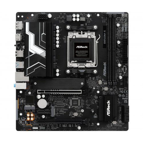 Купить Материнская плата AsRock B850M-X R2.0 (sAM5, AMD B850) с проверкой совместимости: обзор, характеристики, цена в Киеве, Днепре, Одессе, Харькове, Украине | интернет-магазин TELEMART.UA фото