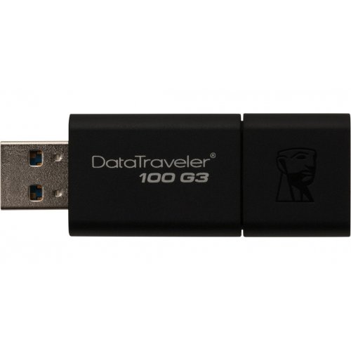 Купить Накопитель Kingston DataTraveler 100 G3 USB 3.0 16GB Black (DT100G3/16GB) - цена в Харькове, Киеве, Днепре, Одессе
в интернет-магазине Telemart фото