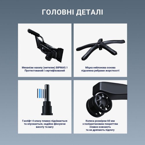 Купити Ігрове крісло Anda Seat Luna Pro L Fabric (AD18T-44-B-F) Black - ціна в Києві, Львові, Вінниці, Хмельницькому, Франківську, Україні | інтернет-магазин TELEMART.UA фото